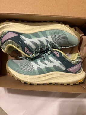 Merrell Women's Mint Green and Pink Trail Sneakers